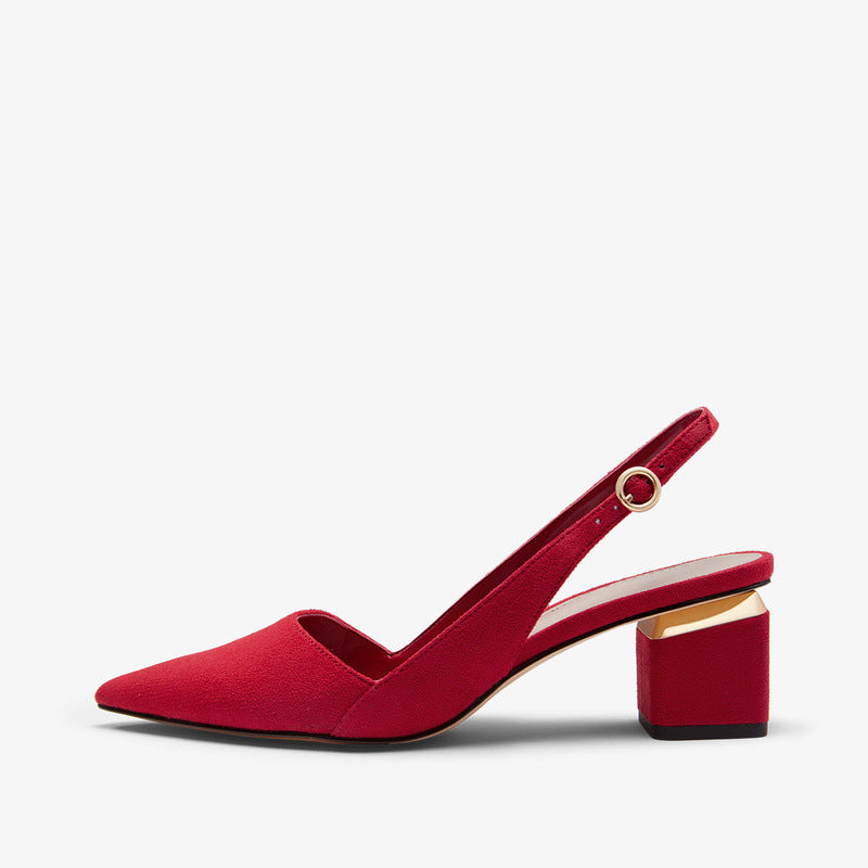 Élégance Métallique Slingback