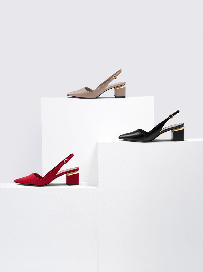 Élégance Métallique Slingback