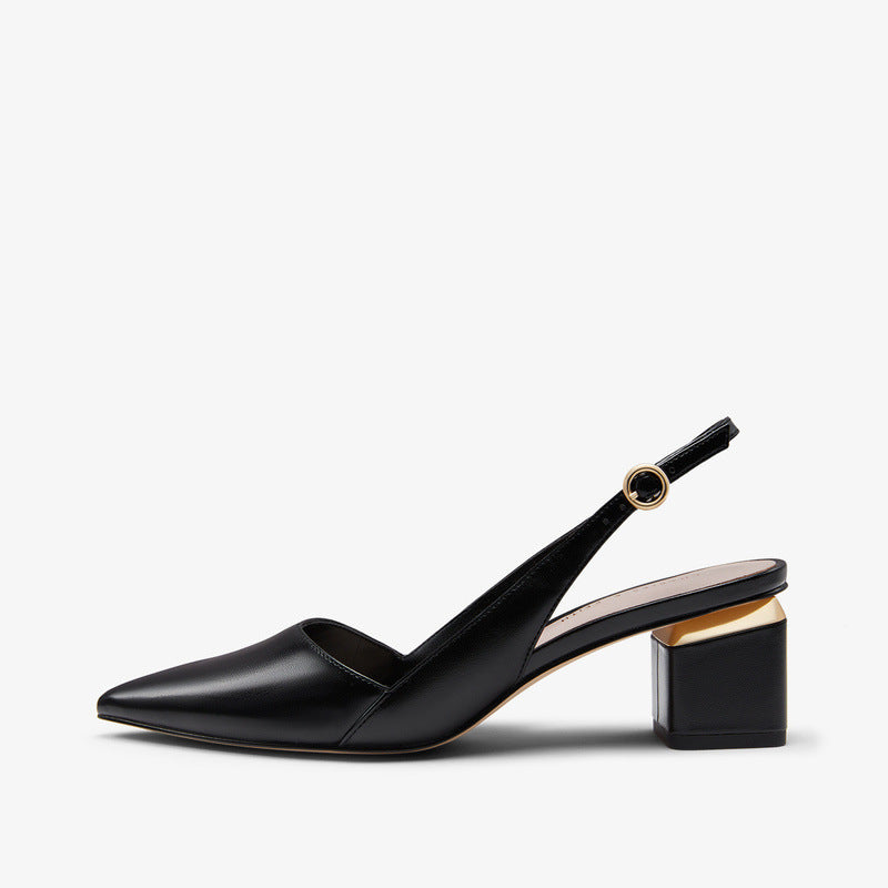 Élégance Métallique Slingback