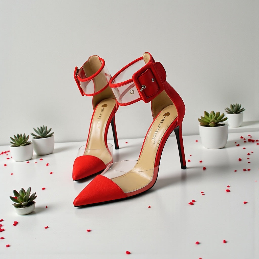 Aurora Veil Ankle-Strap Stiletto