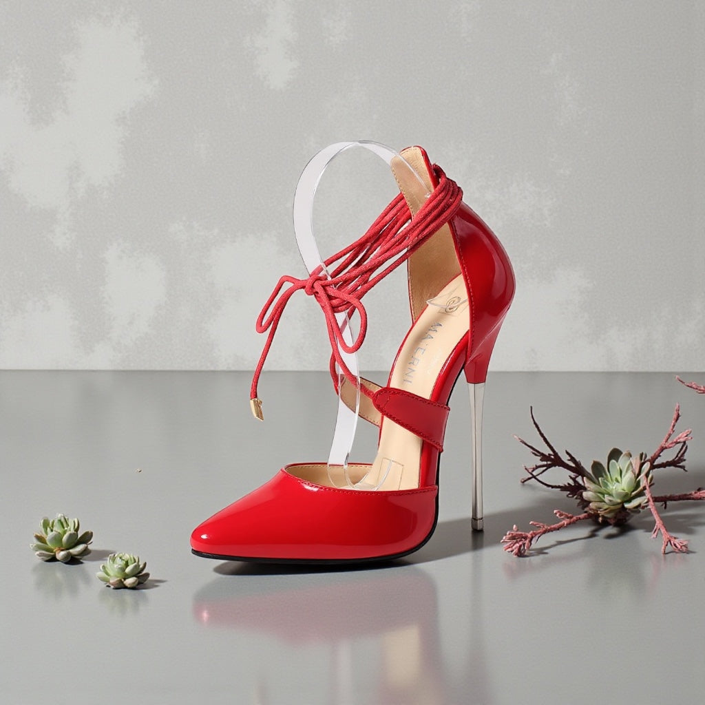 Seraphina Lace-Strap Stiletto