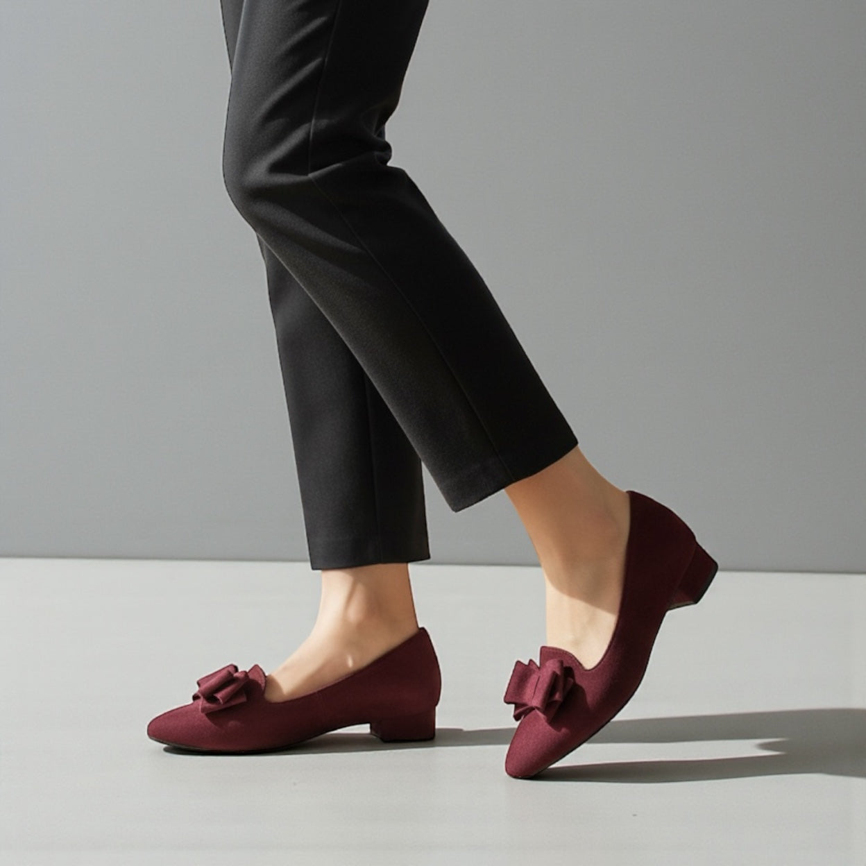Velvet Grace Bow Heel