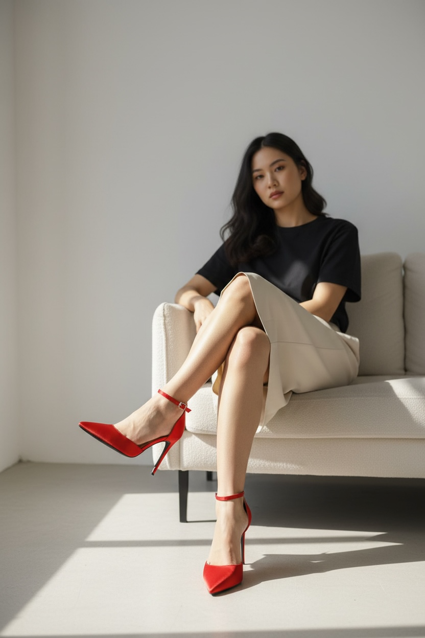 Élise Halo Ankle Stiletto