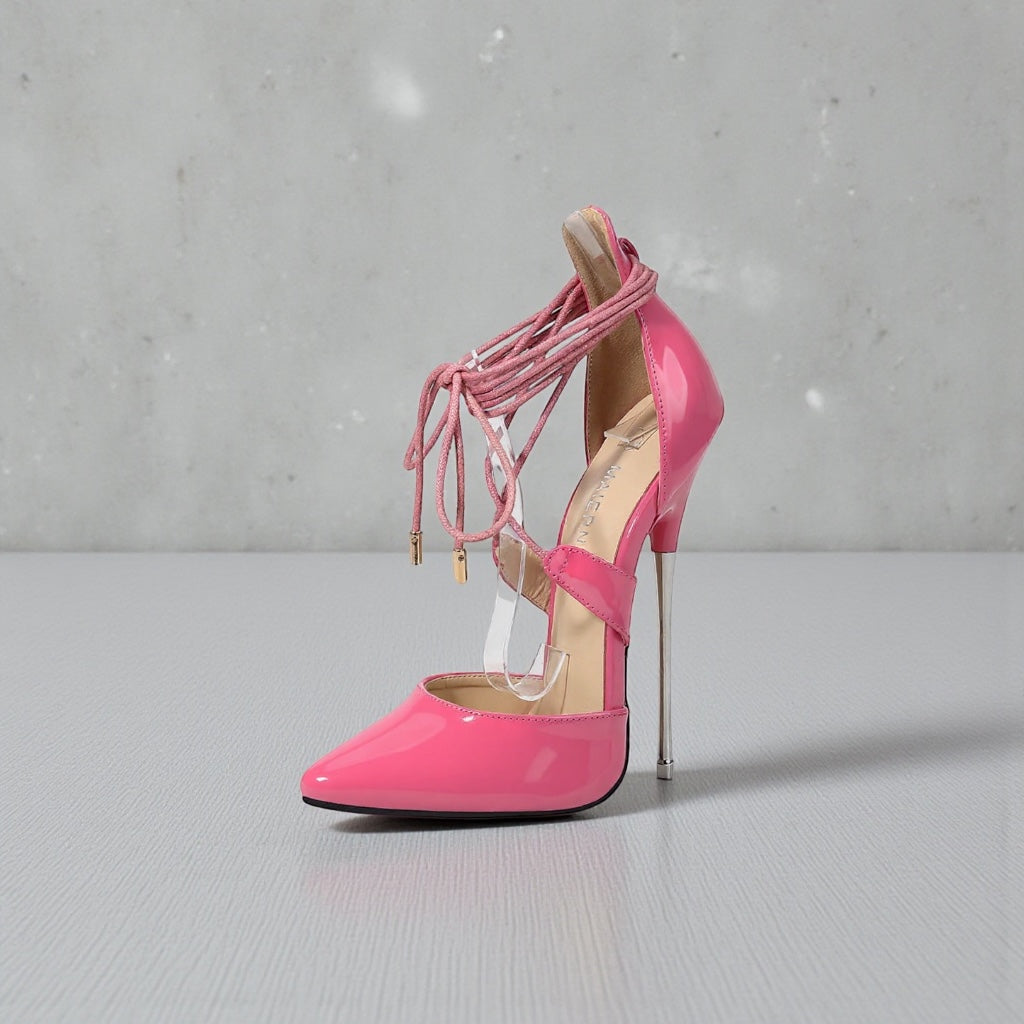 Seraphina Lace-Strap Stiletto