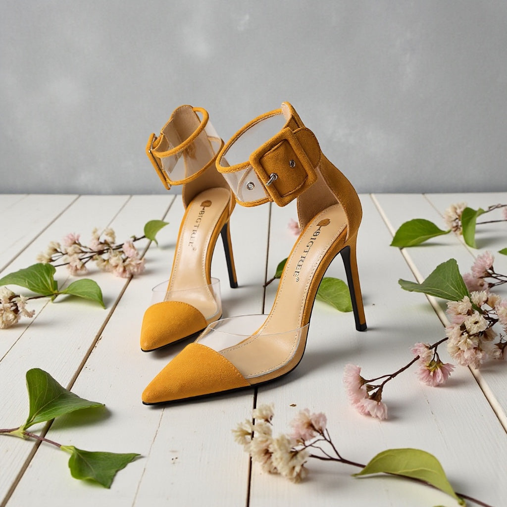 Aurora Veil Ankle-Strap Stiletto