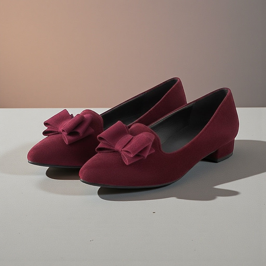 Velvet Grace Bow Heel