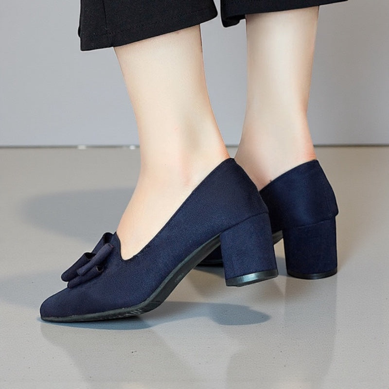 Velvet Grace Bow Heel