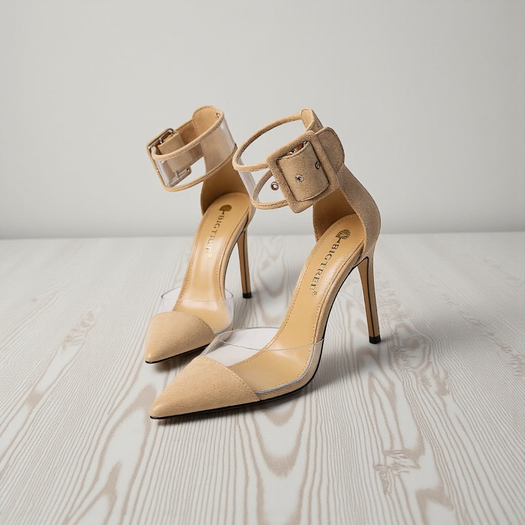 Aurora Veil Ankle-Strap Stiletto