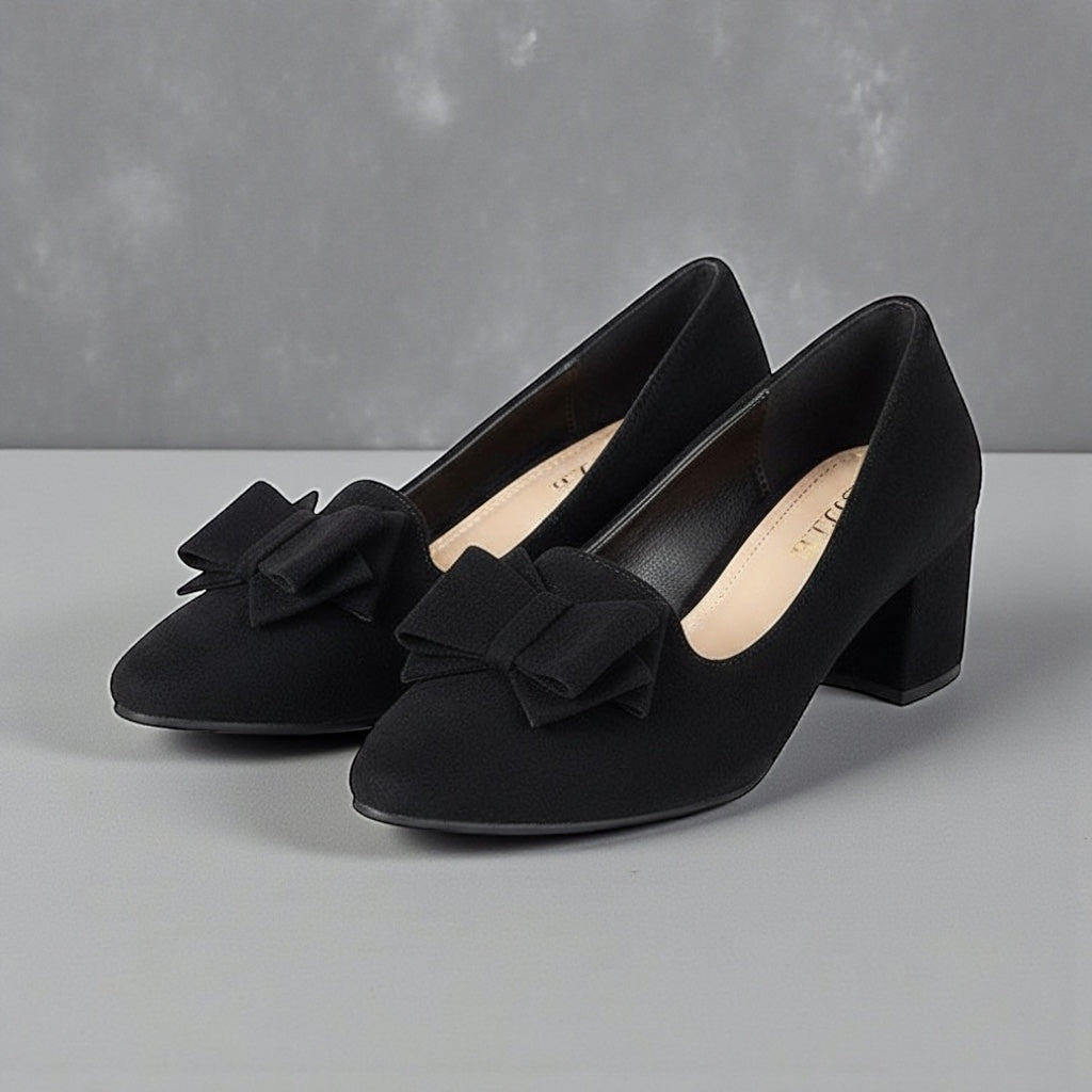 Velvet Grace Bow Heel
