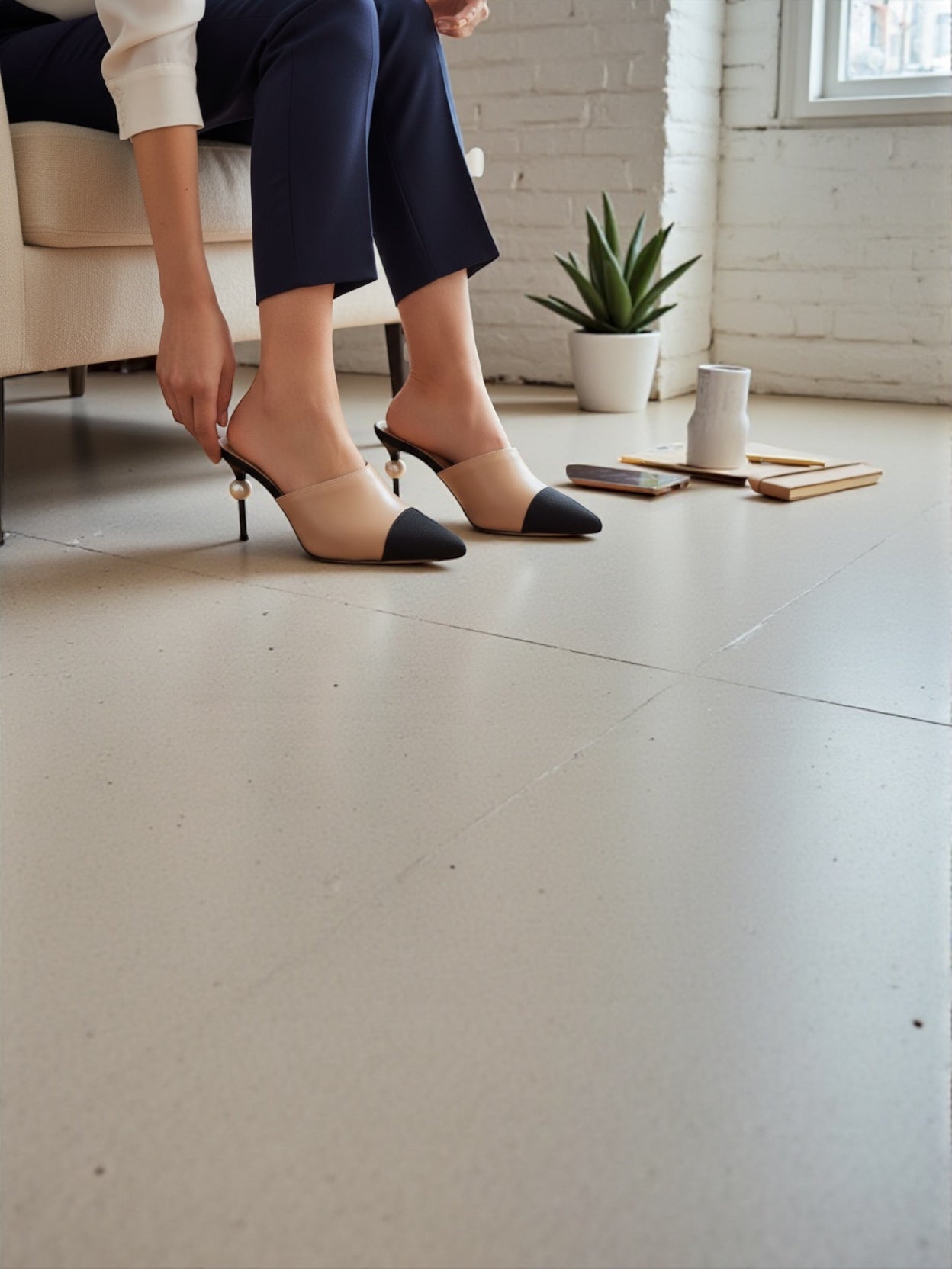 Élise Two-Tone Mule