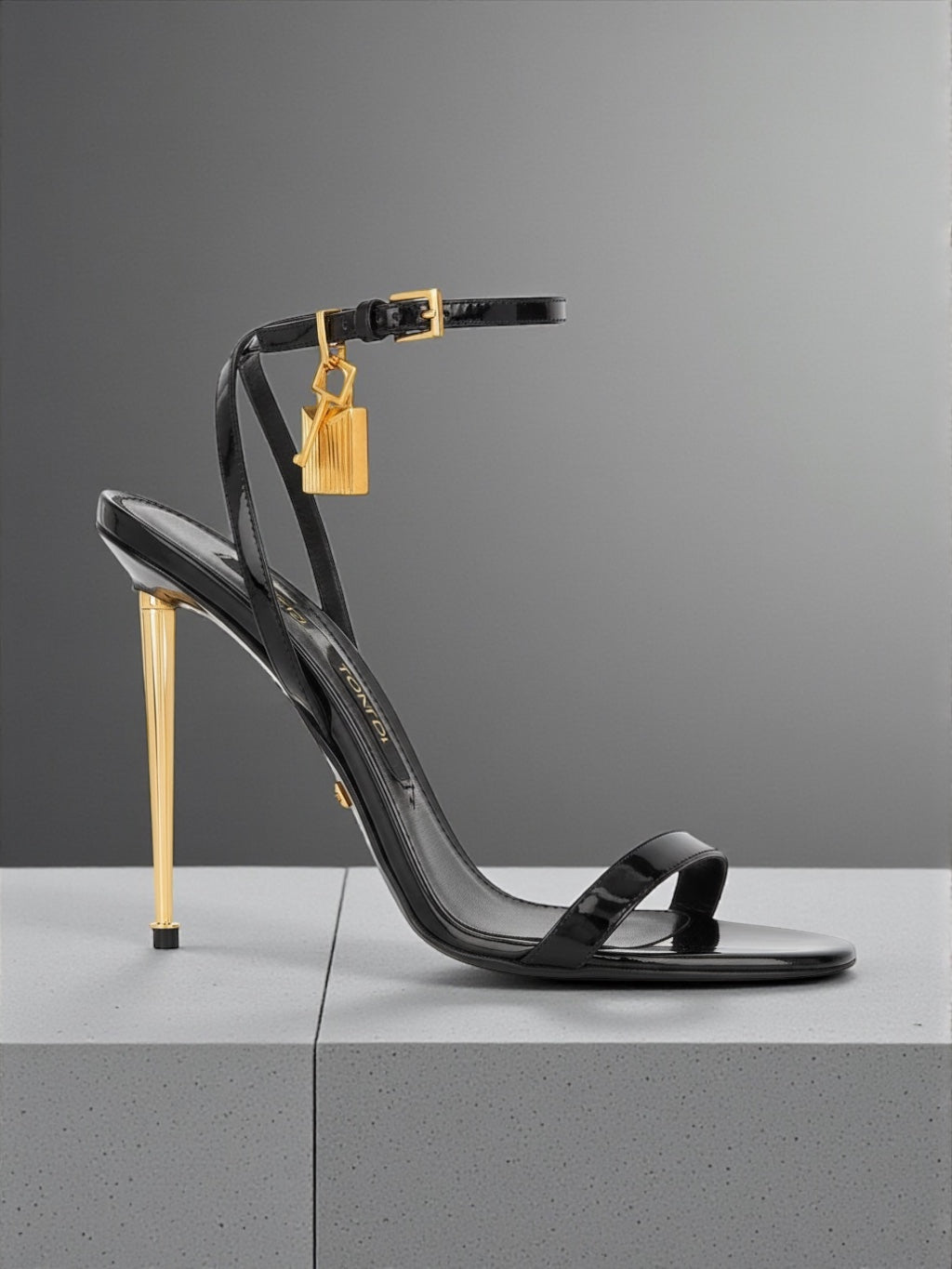 Aurelia Padlock Mirror Sandal