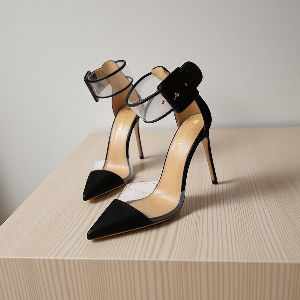 Aurora Veil Ankle-Strap Stiletto