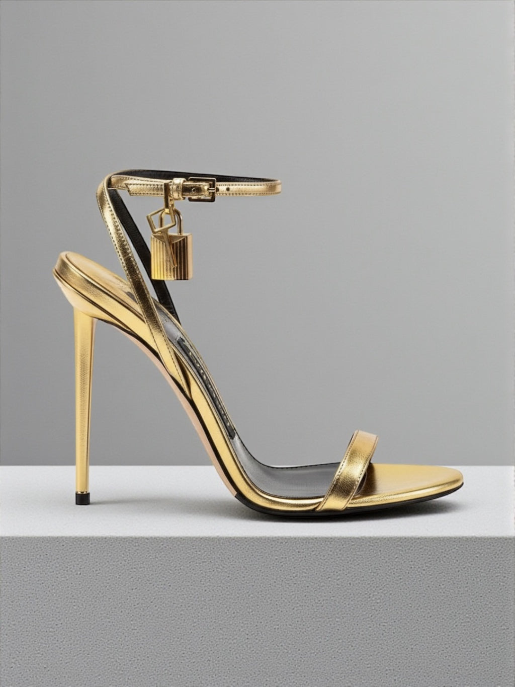 Aurelia Padlock Mirror Sandal