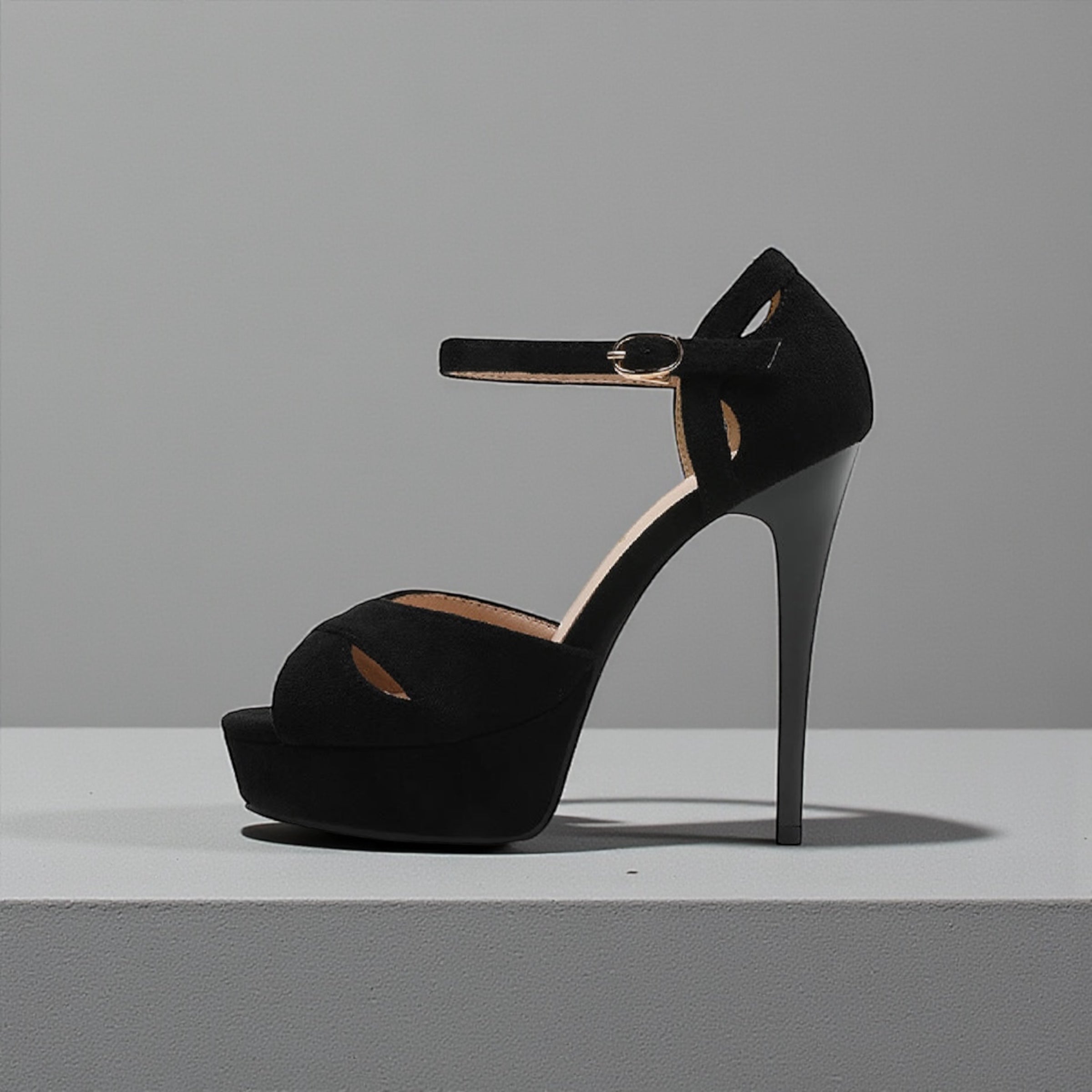 Noir Éminence Platform Heel